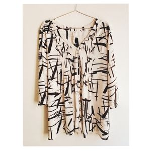 Melissa McCarthy Tunic Top Sz 1x Cream